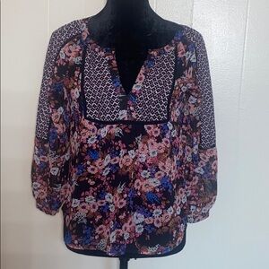 love, Fire Floral Boho Blouse size XS